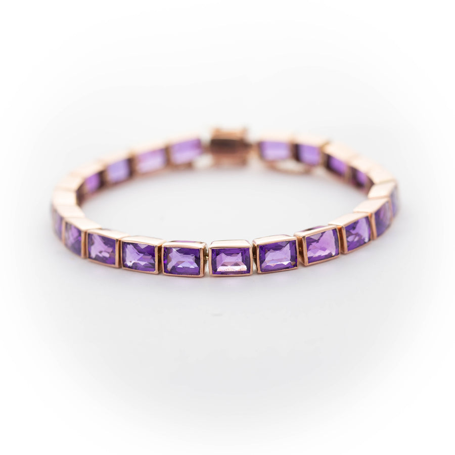 Rectangular Collet Set Bracelet